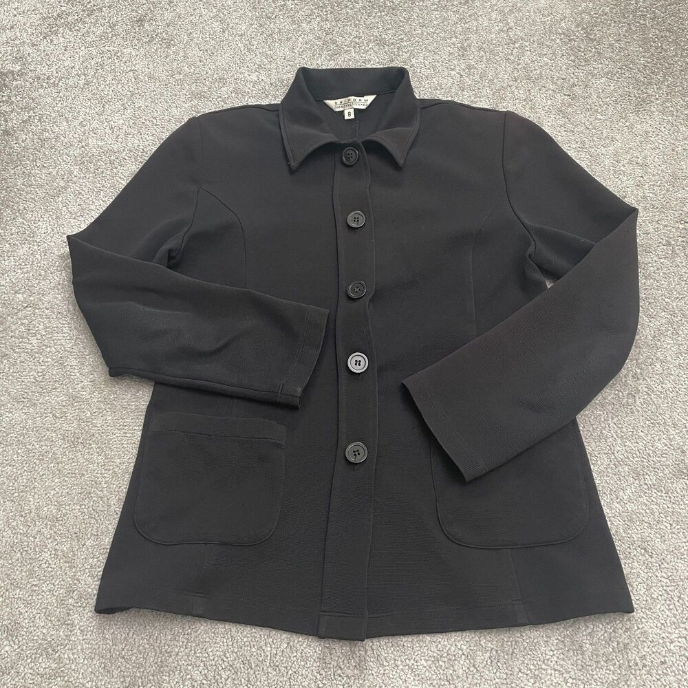 John Paul Richard Blazer Jacket Womens 8 Black Single Breasted Unlined Midweight